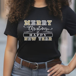 Silver Gold Frohe Weihnachten Glück Neujahr Hoodie T-Shirt