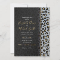 Silver Gold Glitzer Black Leopard Print