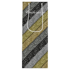 Silver & Gold Metallischer Glitzer Weinbeutel Geschenktüte Für Weinflaschen