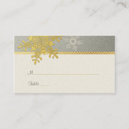 Silver Gold Snowflake Winter Hochzeiten Platzkarte