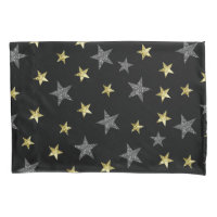 Silver & Gold Stars Black Hollywood Star Glam