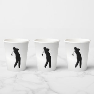 Silver Golf Design Paper Cup Pappbecher