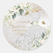 Silver Gown Gold Glitzer Creme Rose C