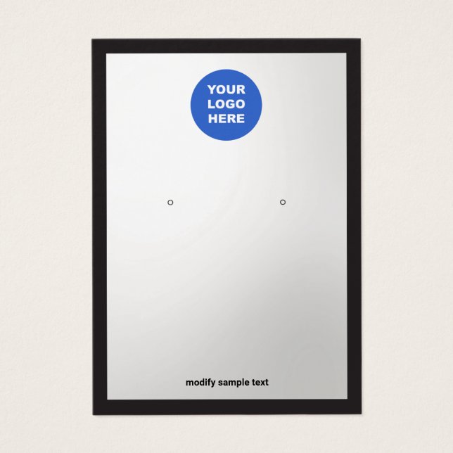 Silver Gradient Add Logo Overse Display Card (Vorderseite)