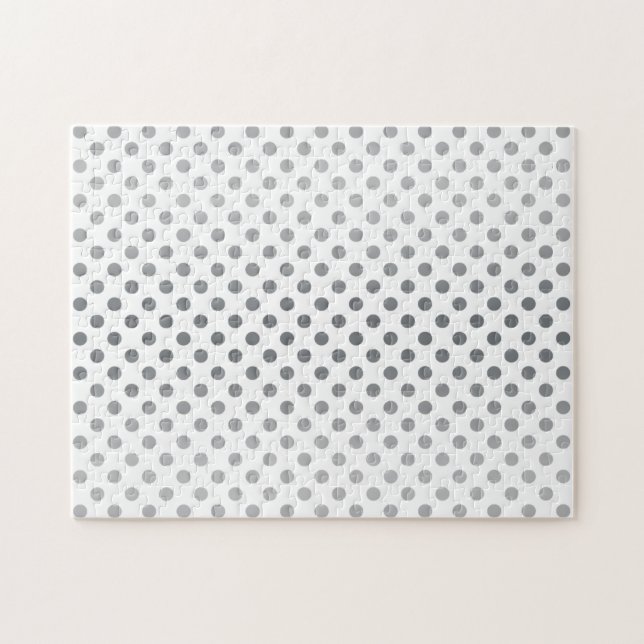 Silver Gradient Polka Dots von Shirley Taylor (Horizontal)