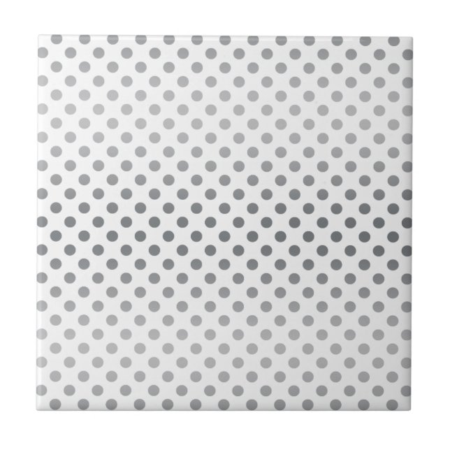 Silver Gradient Polka Dots von Shirley Taylor Fliese (Vorderseite)