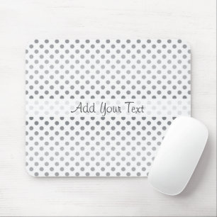 Silver Gradient Polka Dots von Shirley Taylor Mousepad