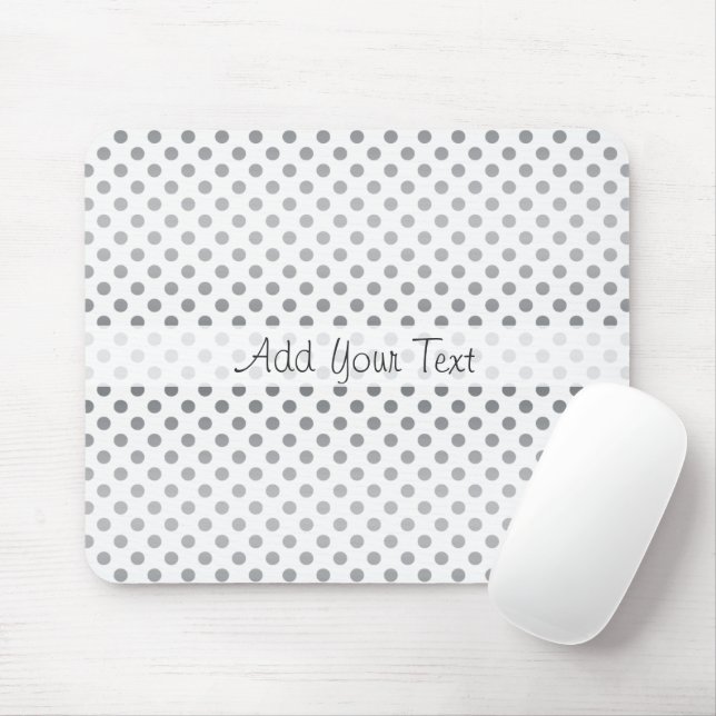 Silver Gradient Polka Dots von Shirley Taylor Mousepad (Mit Mouse)