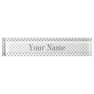 Silver Gradient Polka Dots von Shirley Taylor Namensplakette