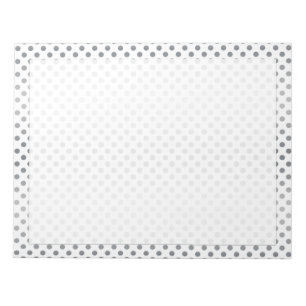 Silver Gradient Polka Dots von Shirley Taylor Notizblock