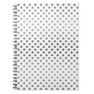 Silver Gradient Polka Dots von Shirley Taylor Notizblock