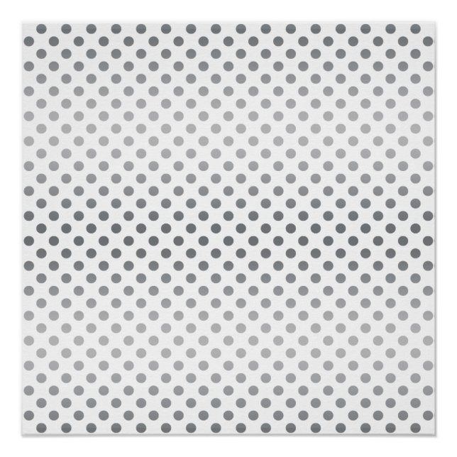 Silver Gradient Polka Dots von Shirley Taylor Poster (Vorderseite)