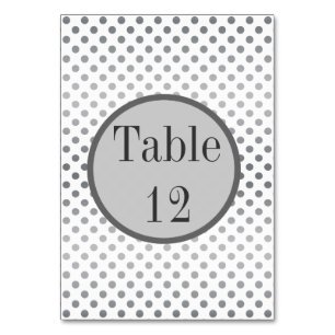Silver Gradient Polka Dots von Shirley Taylor Tischnummer