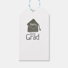 Silver Graduation Cap Glitzer hinzufügen Name grad Geschenkanhänger