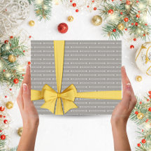 Silver Graue Wiederholung Name Muster Weihnachtsge