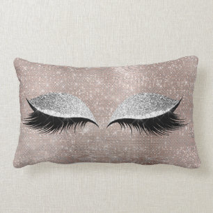 Silver Grauer Glitzer Black Glam Make-Up Blush Seq Lendenkissen