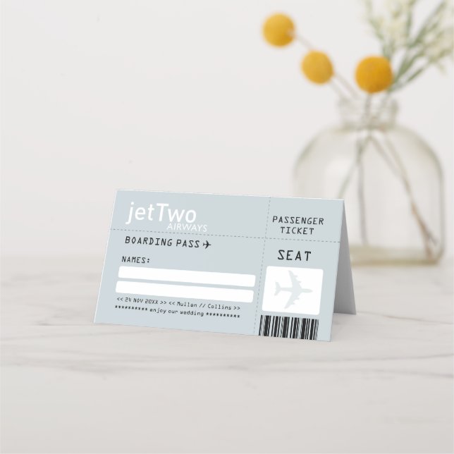 Silver Gray Airline Ticket-Escort-Platzkarte Platzkarte (Vorderseite)