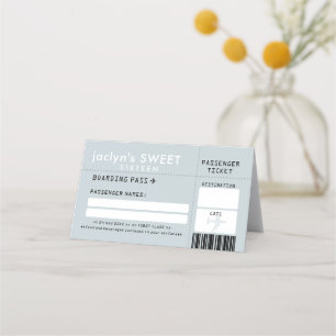 Silver Gray Airline Ticket-Escort-Platzkarte Platzkarte