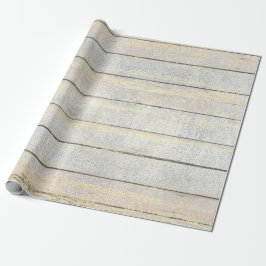 Silver Gray Beach Champaign Gold Wood Rustic Geschenkpapier