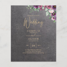 Silver Gray Berry Floral Wedding Winter Fall
