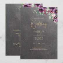 Silver Gray Berry Floral Wedding Winter Fall