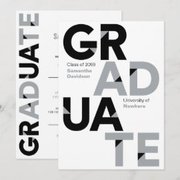 Silver Gray Big Bold; Abschluss für angle-Cut Lett Einladung