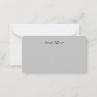 Silver Gray Calligraphy Name Schlicht Beruflich