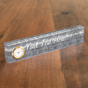 Silver Gray Cancer Zodiac Sign in Distressed Style Namensplakette