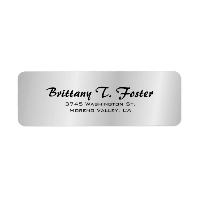 Silver Gray Curve Pinselschrift Elegant Minimalist (Vorne)