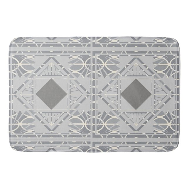 Silver Gray Diamond Bath Mat Badematte (Vorderseite)