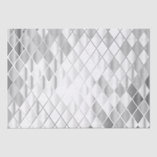 Silver Gray Diamond Pattern Jeden Anlaß Seidenpapier