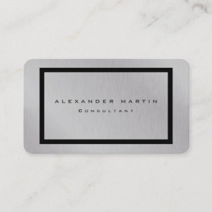 Silver Gray Einzigartig Trendy Creative Modern Visitenkarte