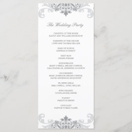 Silver Gray Elegante Ironwork Wedding Rackcard Programm