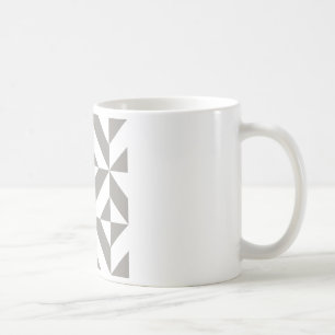 Silver Gray Geometric Deko Cube Pattern Kaffeetasse