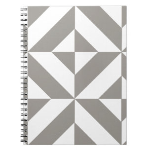 Silver Gray Geometric Deko Cube Pattern Notizblock