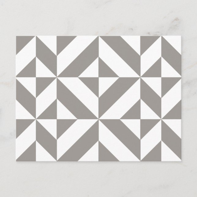 Silver Gray Geometric Deko Cube Pattern Postkarte (Vorderseite)