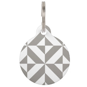 Silver Gray Geometric Deko Cube Pattern Tiermarke