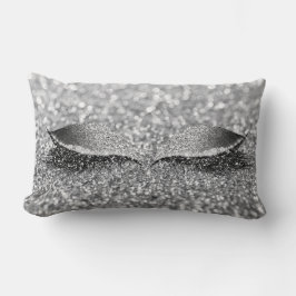 Silver Gray Glitzer Lash Glam Makeup Monochroot Lendenkissen