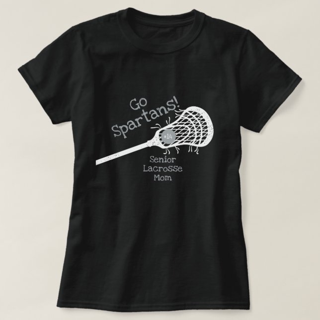 Silver Gray Go Team Lacrosse Mama T-Shirt (Design vorne)