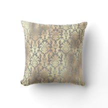 Silver Gray Gold Damask Antonietta Champaigne