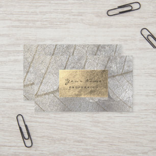 Silver Gray Gold Foil Cement Grungy Visitenkarte