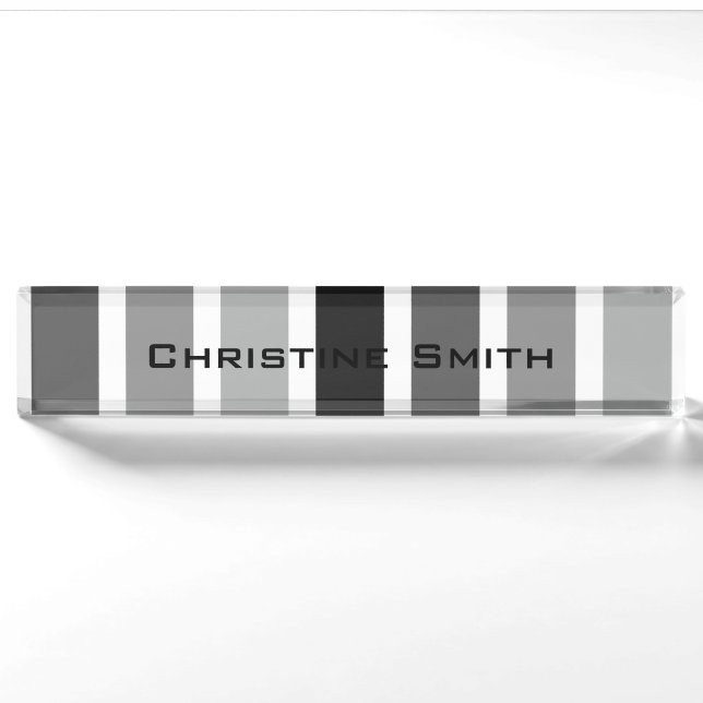 Silver Gray Hues Namensplakette (Vorderseite)