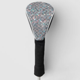 Silver Gray Mermaid Fischskalen Holographisch Golf Headcover