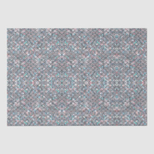 Silver Gray Mermaid Scales Holographic Decoupage Seidenpapier