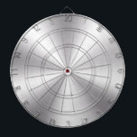 Silver Gray Metallic Textur Dartscheibe<br><div class="desc">Moderne, silbergraue, glänzende Metallstruktur.</div>