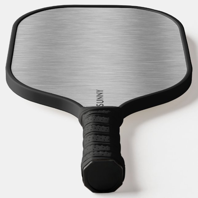 Silver-Gray Metallic Textur Pickleball Schläger (Ablage )