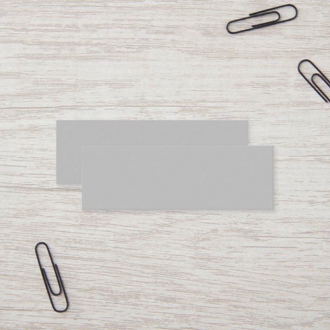 Silver Gray Mini Business Card Visitenkarte (Vorderseite/Rückseite Beispiel)