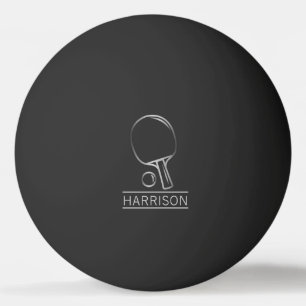 Silver Gray Ping Pong Emblem Personalisiert Tischtennisball