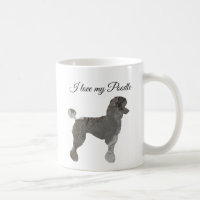 Silver Gray Poodle Liebe Kaffeemaschine Tasse indi