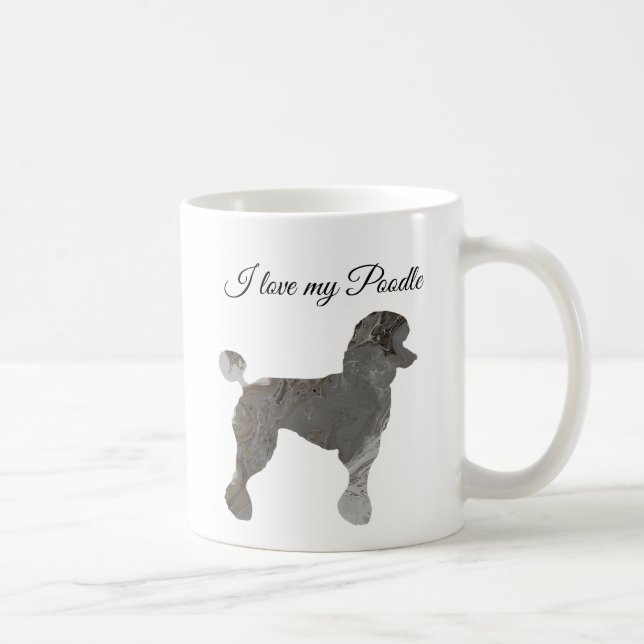 Silver Gray Poodle Liebe Kaffeemaschine Tasse indi (Rechts)